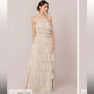 Revelry Carrie Bridesmaid Dress Champagne Tulle - Size 2